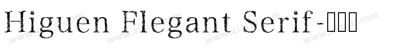 Higuen Flegant Serif字体转换